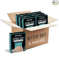 Better Oats Steel Cut Instant Oatmeal Packets Original Flavor with Flax Seeds Quick-Cooking Breakfast Box of 10 Pouches (Pack of 6)