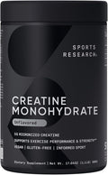 Sports Research Creatine Monohydrate - Gain Lean Muscle Improve Performance and Strength and Support Workout Recovery* - 5 g Micronized Creatine - 17.64 oz