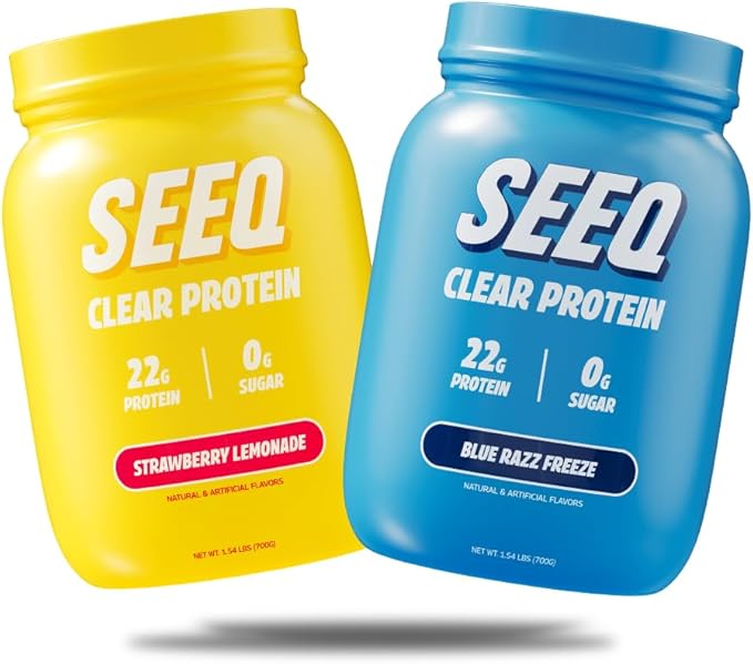 SEEQ Clear Protein Bundle (Clear Whey Protein Isolate Blue Razz Freeze + Strawberry Lemonade)