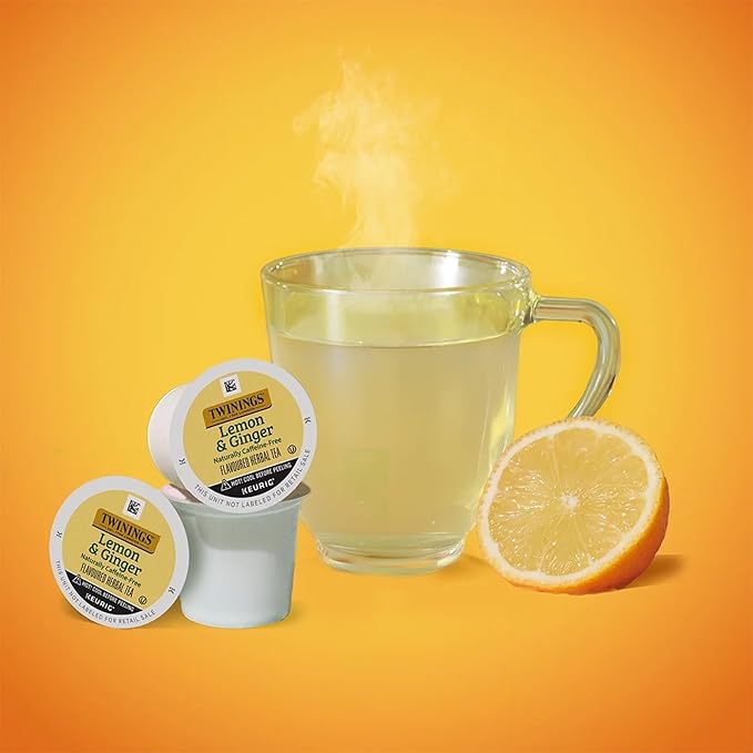 Twinings 20 Count Herbal &amp Decaffeinated Sampler Assorted Keurig 2.0 K-Cups – Perfect Gourmet Gift Set