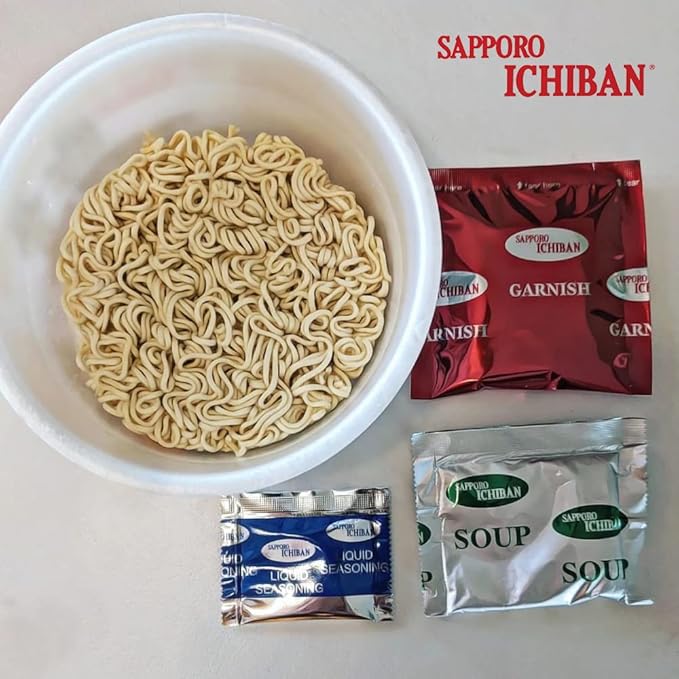 [SAPPORO ICHIBAN] Tonkotsu Ramen Bowl (Donburi) Noodles No. 1 Tasting Japanese Instant Cup Noodles (2.94 oz x 12 Bowls) (Tonkotsu)