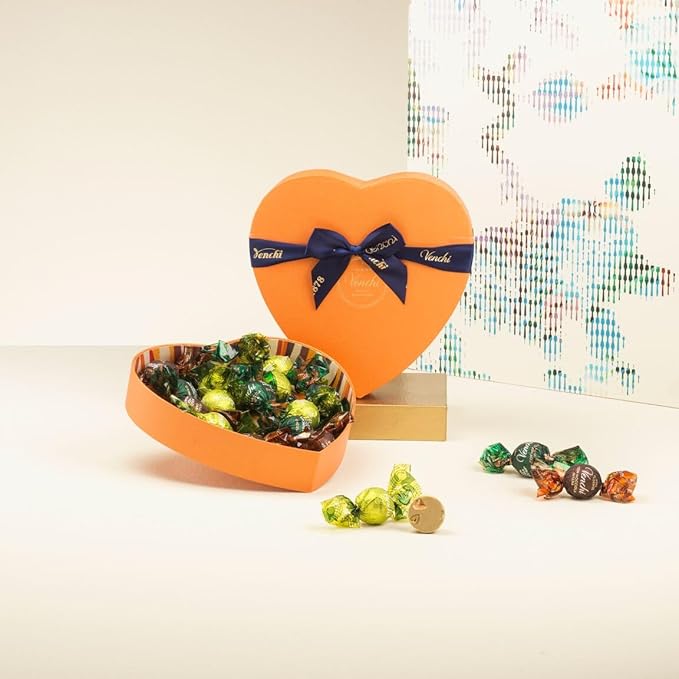 Venchi - Baroque Collection - Premium Heart Shaped Gift Box with Assorted Chocolates 8.11 oz - Gift Idea - Gluten Free