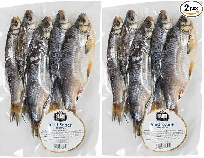 Bandi Dry Roach (Vobla) Fish 1lb per pack - Premium Quality High-Protein Snack For All - 2 Pack