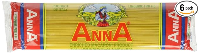 Anna - Italian Linguine Fini Pasta No. 8 (6)- 16 oz. Pkgs.