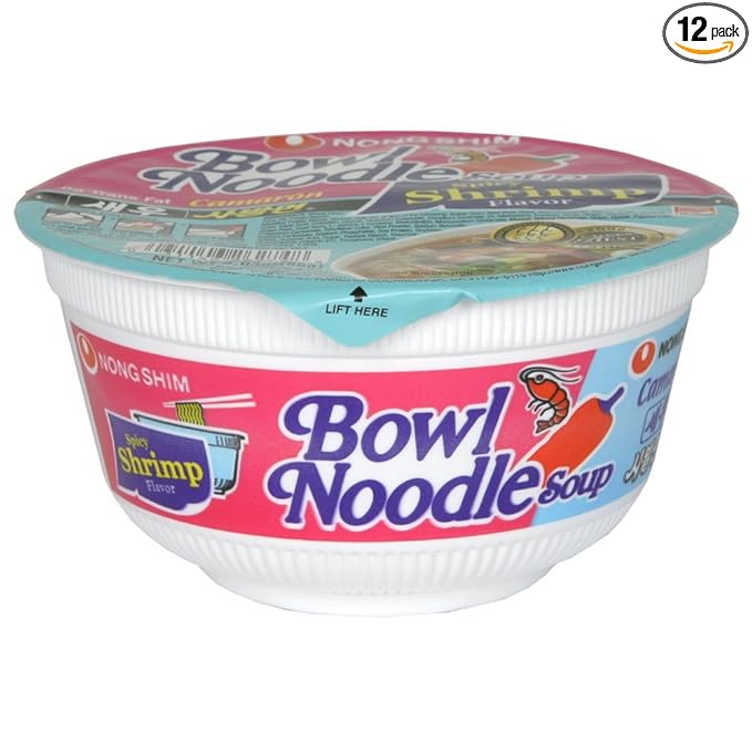 Nongshim Spicy Shrimp Bowl 3.03-Ounce (Pack of 12)