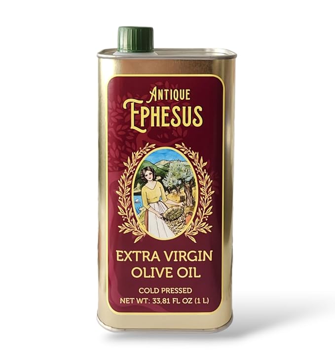 Extra Virgin Olive Oil Cold Pressed - London Award-Winning - 33.81 Fluid OunceAntique Ephesus Mediterranean Region of Ayvalik Turkey (Extra Virgin)