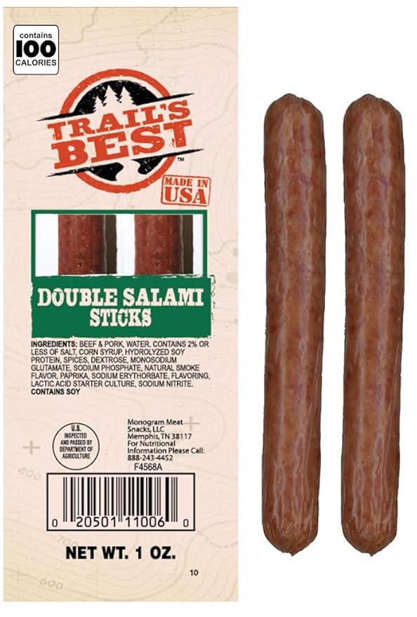 Trail’s Best 1oz Double Salami Twin Packs (15 count tub)