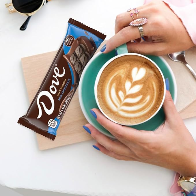 DOVE Chocolates Individually Wrapped Bulk Full Size Candy Bars Milk Chocolate 1.44 Ounce (18 Pack)