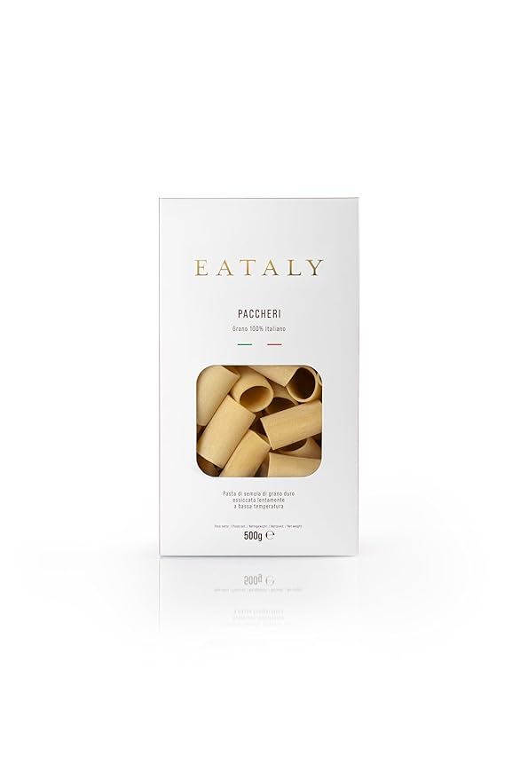 Eataly Bronze Die Trio Pasta Bundle Pack- Tortiglioni Vesuvio &amp Paccheri 3-500g (17 oz.) Boxes- 1 Each