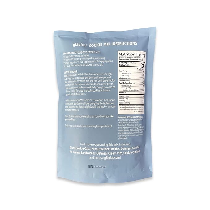 gfJules Certified Gluten Free Original &amp Cut Out Cookie Baking Mix | No Grit Non-GMO Vegan Kosher &amp Top 9 Allergen Free | Alternative to Regular Cookie Mixes