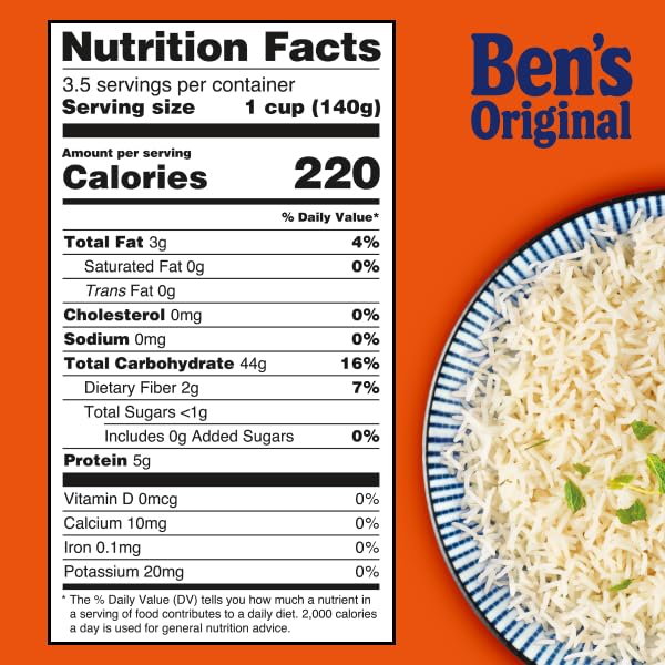 BEN'S ORIGINAL READY RICE Basmati Rice Family Size 17.3 OZ Pouch (Pack of 6)
