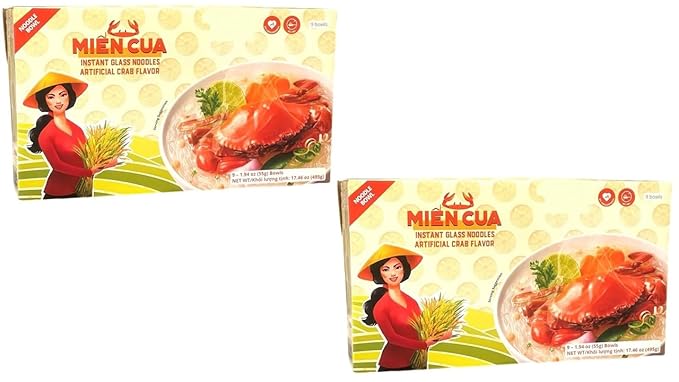 Asia Style Instant Noodles (2 CASE SET INSTANT CLEAR NOODLES CRAB FLAVOR)