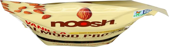 NOOSH Plant Based Almond Protein Powder Vanilla 41 Gram - Vegan Protein Powder All Natural Ingredients Non-GMO Gluten Free Kosher Peanut Free Soy Free Dairy Free (Vanilla)