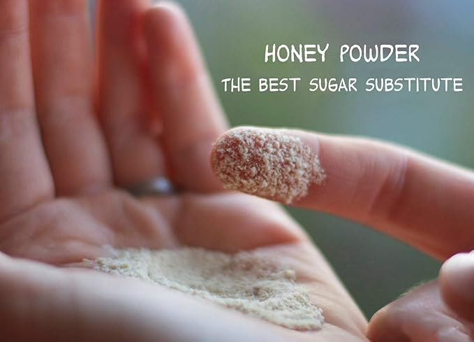 SoulBee ORGANIC HONEY POWDER - 1 Pound - Dehydrated honey as Natural Sweetener for drinks and meals - Perfect for Skin Care - Low Calories Non GMO Gluten Free - Natural sugar source (contains tapioc