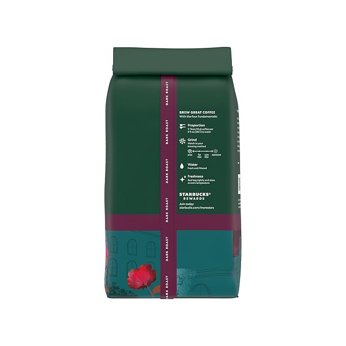 Starbucks Whole Coffee Beans Dark Roast Hot or Iced Coffee Caffè Verona Six 18 oz Bags