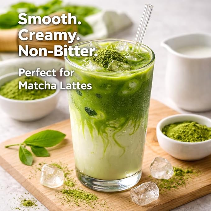 RICHA MATCHA – Organic Ceremonial Grade Japanese Matcha Powder – Uji Matcha Green Tea from Kyoto Japan – First Harvest – Smooth &amp Vibrant No Bitterness – No Sugar Added – 2.12oz (60g)