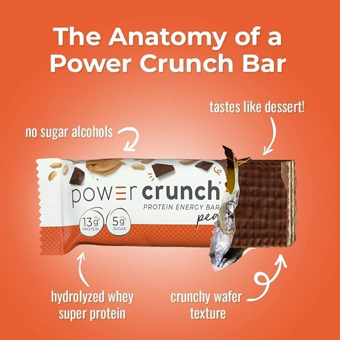 Power Crunch Protein Bars High Protein Snacks with Delicious Taste Variety Pack S'mores &amp Peanut Butter Fudge 1.4 Ounce (24 Count)