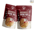 Health Enhanced Foods Gluten-Free Buckwheat Baking Mix [2 Pack - 16 oz / 1 LB] - Pancake Waffle Cookie &amp Muffin Mix - Nut-Free Grain-Free Soy-Free Dairy-Free No Added Sugar Low Glycemic