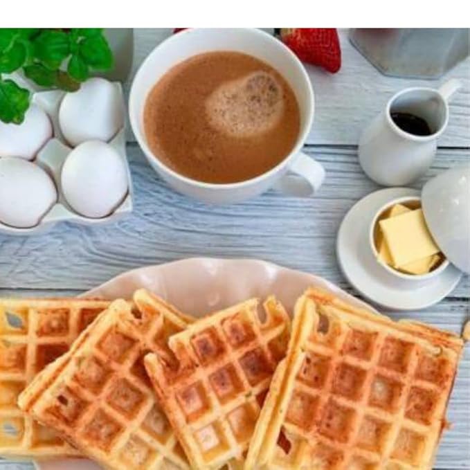 Alcaguete waffles Almojabana (2 pack) Cheese bread waffle Gluten Free &amp no added sugar Works with Waffle Maker - Fast and Fresh Breakfast Foods