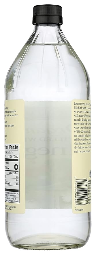 Spectrum Naturals Organic Distilled White Vinegar Non GMO 32 Ounce (Pack of 1)
