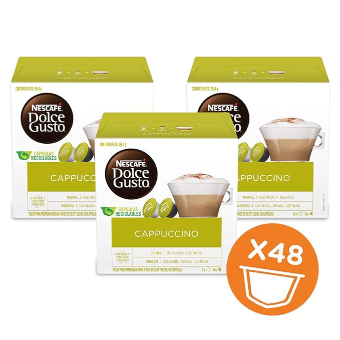 NESCAFÃƒâ€° Dolce Gusto Coffee Capsules Cappuccino 16 Count (Pack of 3)
