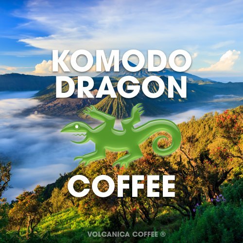 Komodo Dragon Coffee 100% Pure Flores Whole Bean Medium Roast Fresh Roasted 16-ounce