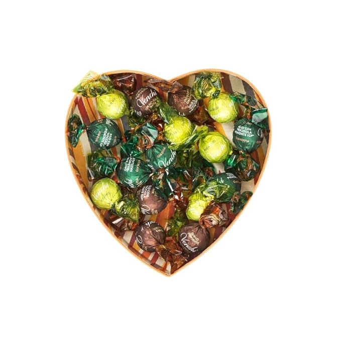 Venchi - Baroque Collection - Premium Heart Shaped Gift Box with Assorted Chocolates 8.11 oz - Gift Idea - Gluten Free