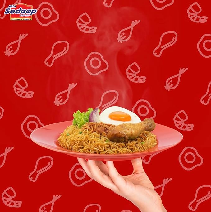 Mi Sedaap - Ayam Bakar Limau - Instant Fried Noodle Grilled Chicken Lime Flavor 3.1 Oz (Pack of 40)