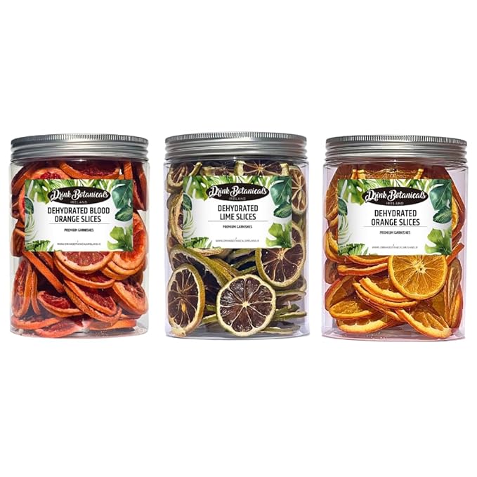 Dehydrated Blood Orange Slices Lime Slices &amp Orange Slices Bundle | 100% Natural Citrus Garnishes | No Added Sugar | Ideal for Cocktails Tea &amp Baking