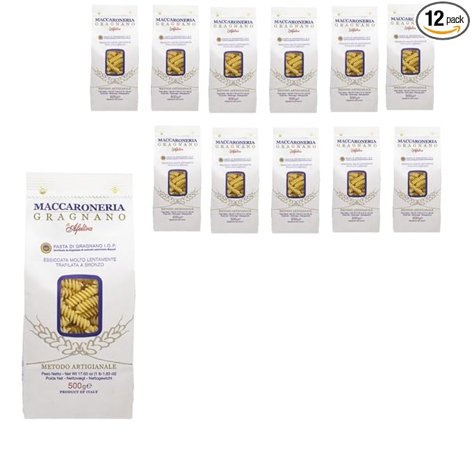 Afeltra Pasta Di Gragnano IPG Tortiglione 17.6 OZ 12 Pack