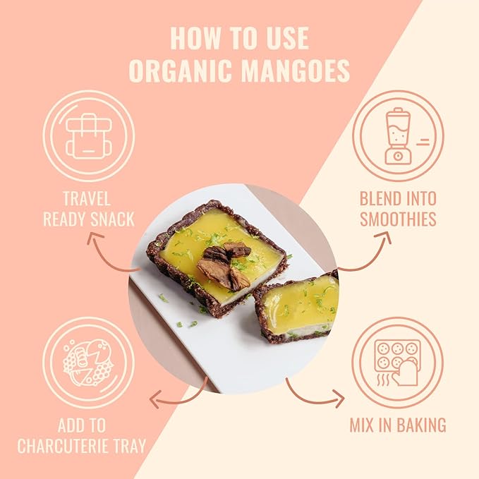 Sunny Fruit Soft Organic Dried Mangoes - 6 Bags (30 Individual Portion Packs) | No Preservatives Sulfides or Sugar Added | Healthy Convenient Dried Fruit Snack Packs | NON-GMO VEGAN HALAL KOSHER