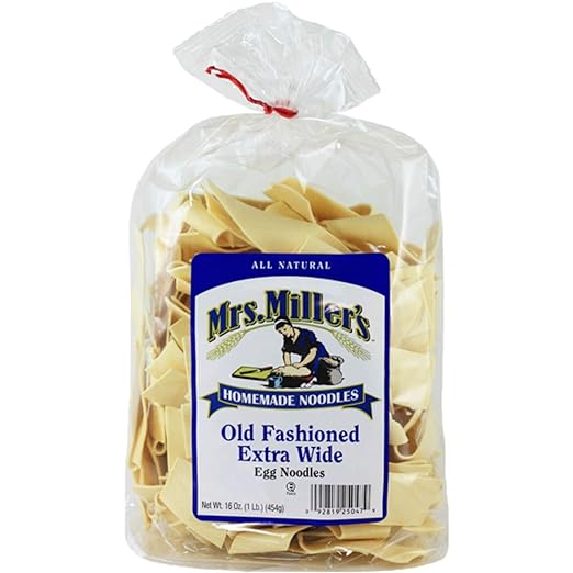 Mrs. Miller's Homemade Old Fashioned Egg Noodles Extra Wide 16 OZ (Pack of 6)