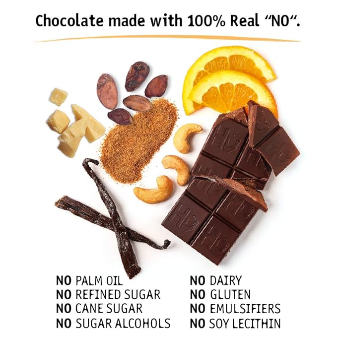 Hu Chocolate Bars | 8 Pack Orange Dream Vanilla Cashew Butter Chocolate | Natural Organic Vegan Gluten Free Paleo Non GMO Fair Trade Dark Chocolate | 2.1oz Each