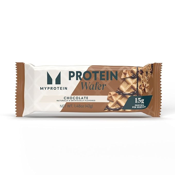 Myprotein Protein Bars Crispy Protein Wafers 15g High Protein Snacks Box of 10 Chocolate Wafers Packs Milk &amp Whey Protein Isolate Light &amp Crunchy