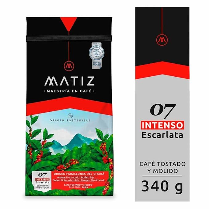 Matiz Colombian Coffee - Intense Roasted &amp Ground (Pck of 2) - Matiz Escarlata