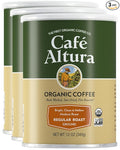 Cafe Altura Ground Organic Coffee Regular Roast 12 oz Can (Pack of 3)