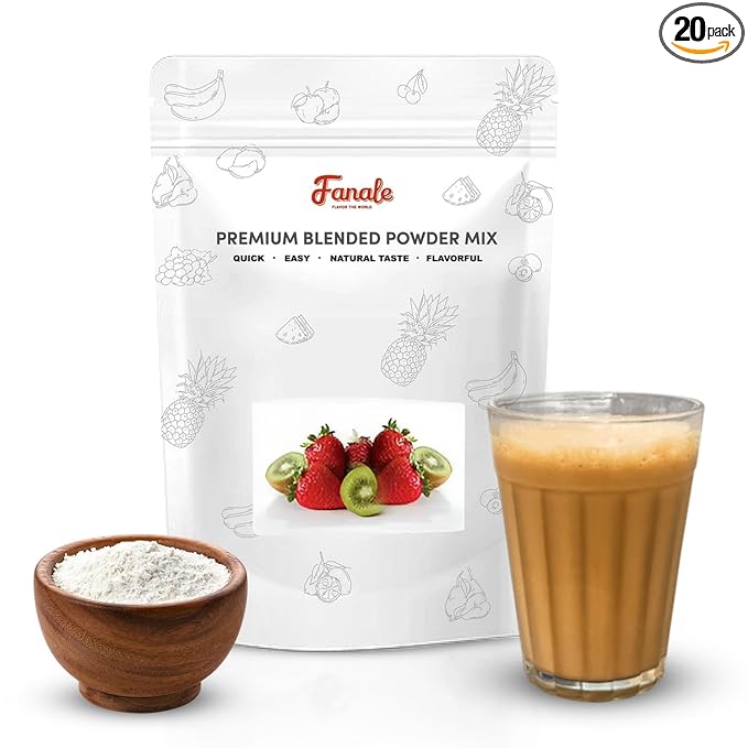 Fanale Premium Milk Tea Flavoring Powder | Perfect for Baking Smoothies Desserts and Drinks | Instant Flavoring Powder for Boba Milk Tea - 2.2 Pounds (Pack of 20)