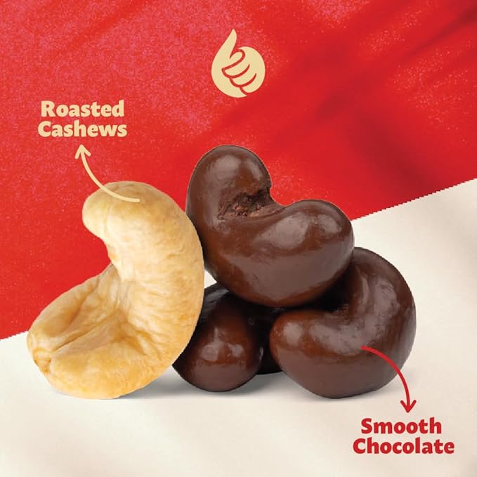 Dark Chocolate Covered Cashews 2-Pound Bag | Bulk Dark Chocolate Nuts | Coated Roasted Cashews for Snacking Gifting Office Candy Jars &amp Dessert Boards
