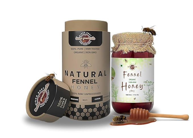 100% Pure Raw Organic Unprocessed Certified Honey Premium Superfood for Nourishing Wellness Raw Wild Non-GMO (250Ml)