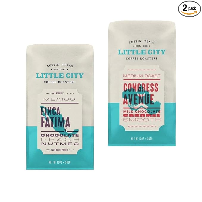 Bean Box Sampler - Roasted by Little City Roasters 2-Pack Freshly Ground Coffee Gourmet Coffee