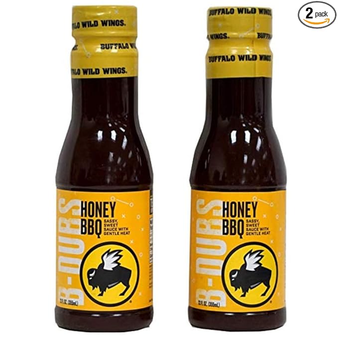 Buffalo Wild Wings Barbecue Sauces Spices Seasonings and Rubs For: Meat Ribs Rib Chicken Pork Steak Wings Turkey Barbecue Smoker Crock-Pot Oven (Honey BBQ (2) Pack)