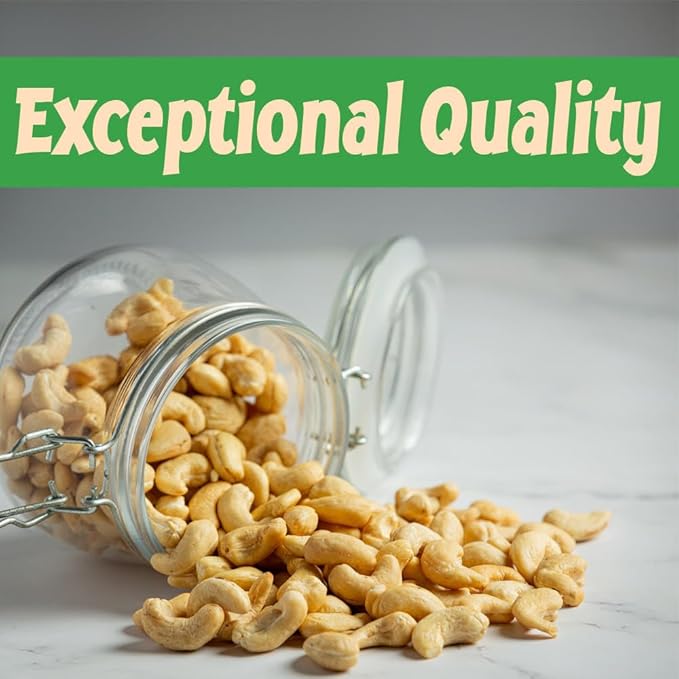 Sincerely Nuts – Large Jumbo Cashews Roasted and Salted | Five Lb. Bag | Deluxe Kosher Snack Food | Healthy Source of Protein &amp Nutritional Content | Gourmet Quality Vegan Nut