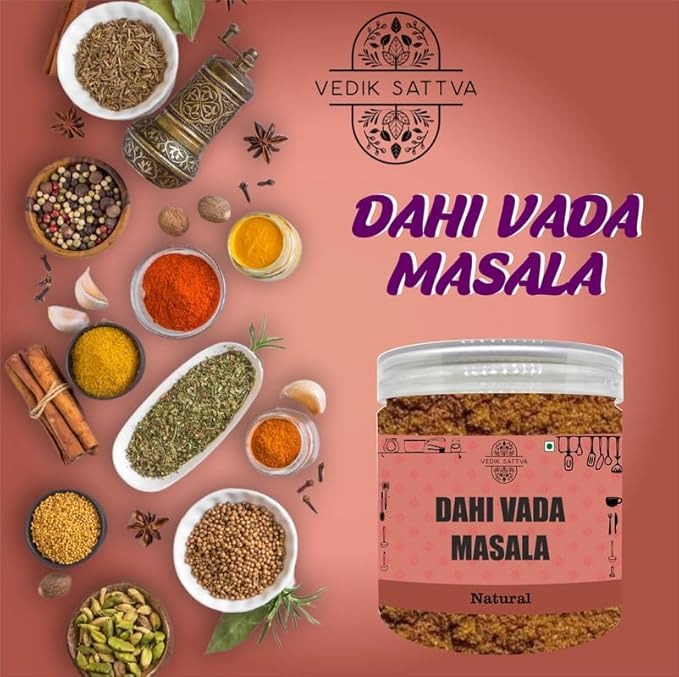 Vedik Sattva Natural Dahi Vada Masala 7.05 OZ / 200 GM | Pack Of 1 Box