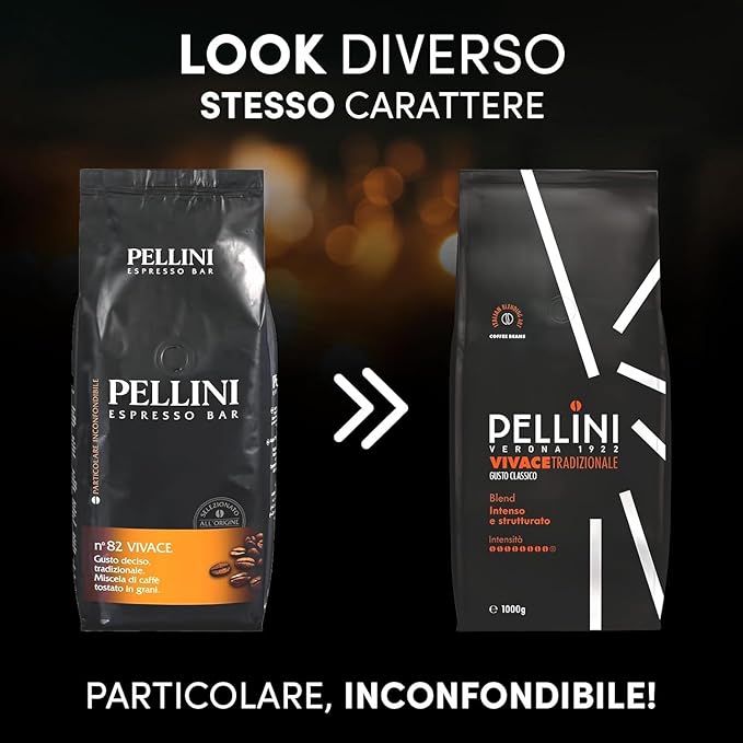 Pellini No.82 Vivace Roasted Coffee Beans 1kg