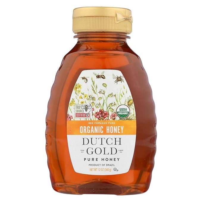 Dutch Gold Honey Organic Wildflower Honey 12 Ounce - 6 per case.