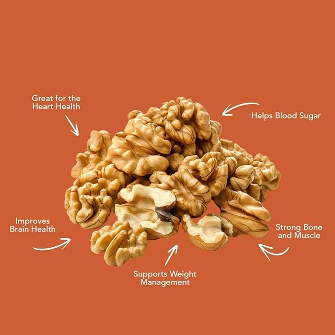 Dry Roasted California Walnut Halves &amp Pieces Unsalted Non-GMO Vegan Snack Bulk 35 lb (35 Pounds) Case for Baking Foodservice and Wholesale Use