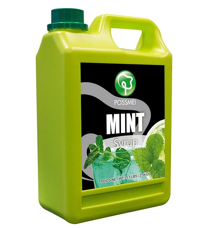 Possmei Mint Flavored Syrup 5.5 Pound Plastic Jar 1 Pack