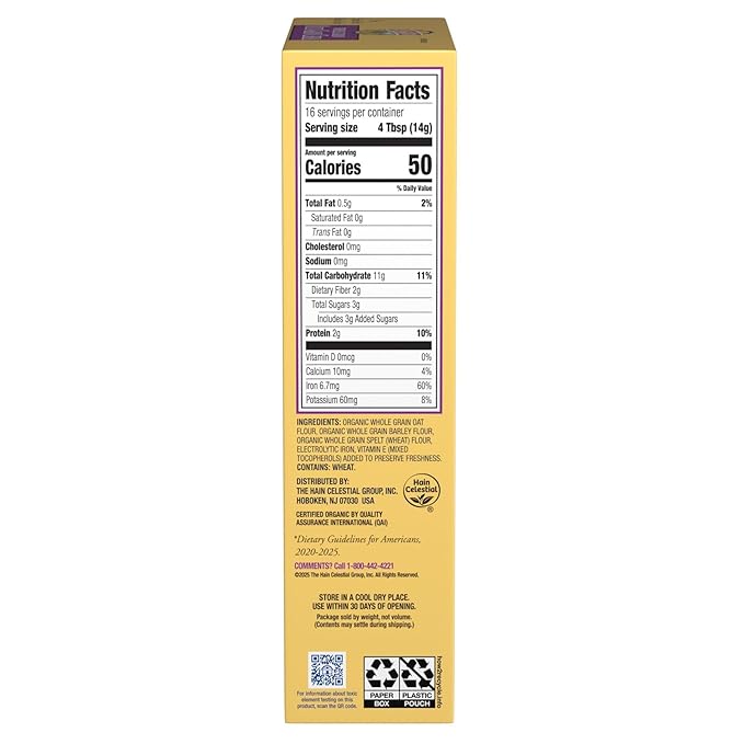 Earth's Best Organic Whole Grain Multi-Grain Cereal 8 Oz (Pack of 6)