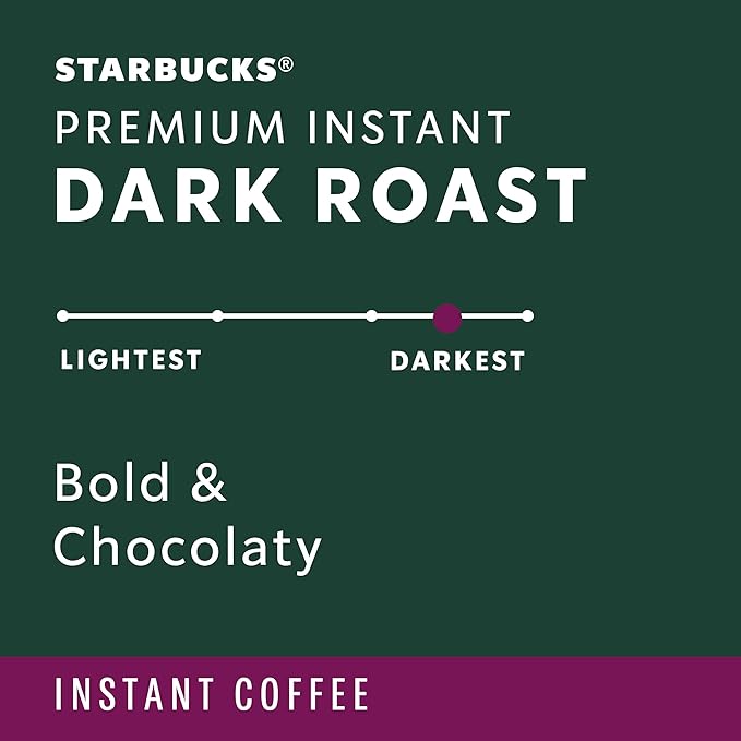 Starbucks Premium Instant Coffee Dark Roast Coffee Arabica Beans Three 3.17 oz Tins