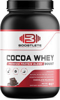 Cocoa WHEY Protein Powder – Chocolate Flavor | Premium Whey Protein Concentrate &amp Isolate Blend | Supports Muscle Growth Recovery &amp Energy | GMP Certified Non-GMO USA-Made (2 lbs)